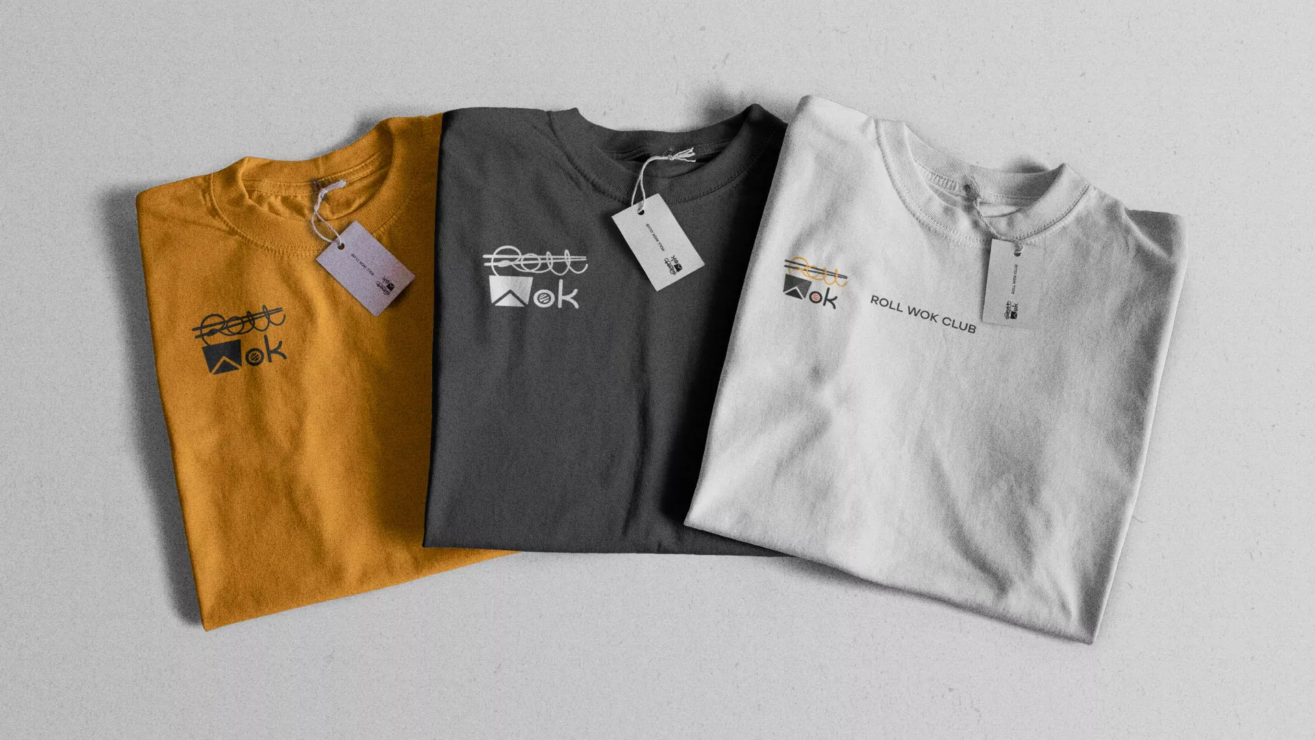 Разработка логотипа суши-бара «Roll Wok Club» в Белово