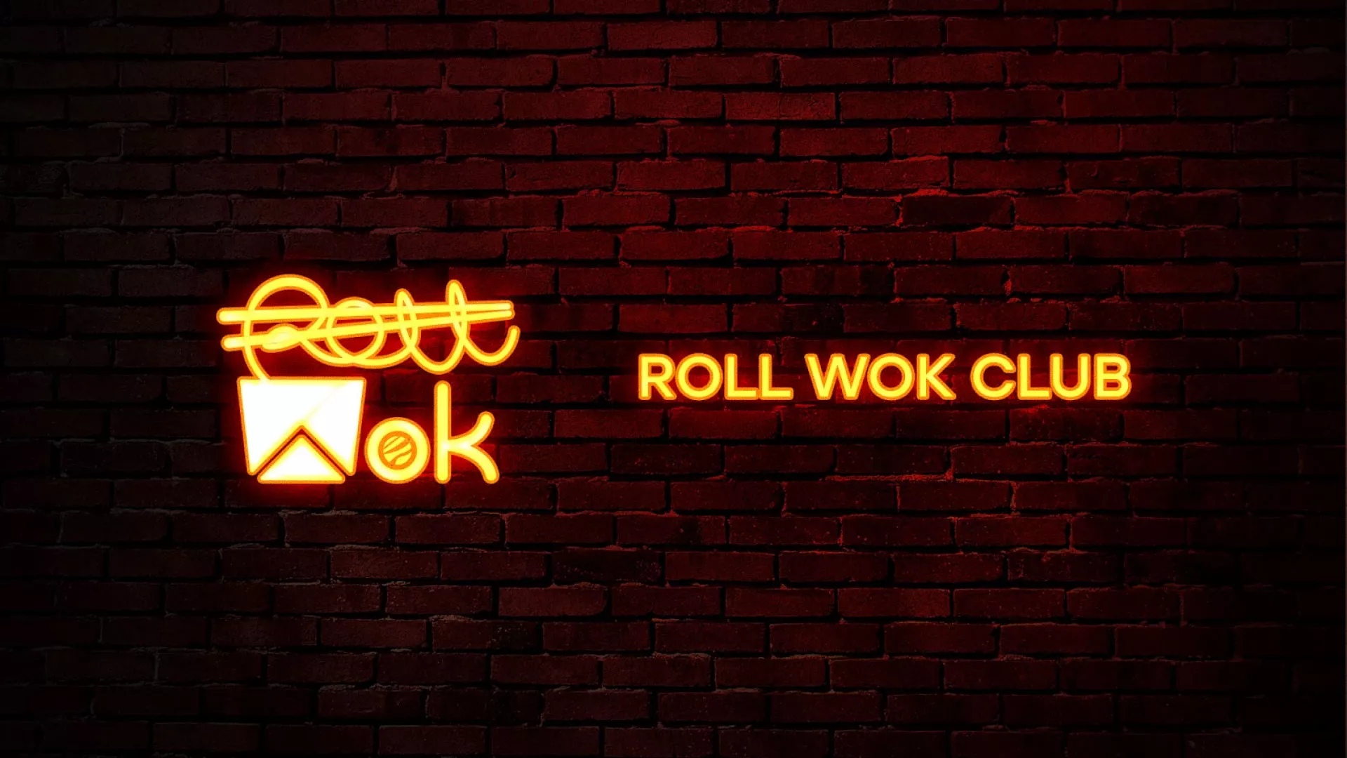 Разработка интерьерной вывески суши-бара «Roll Wok Club» в Белово
